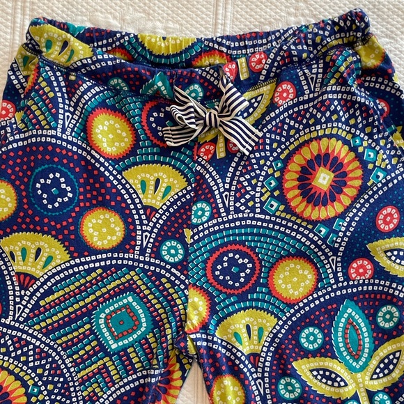 Anthropologie Eloise Boho Print PJ/Lounge Pants Drawstring Pockets Wide Leg Blue - Picture 2 of 13